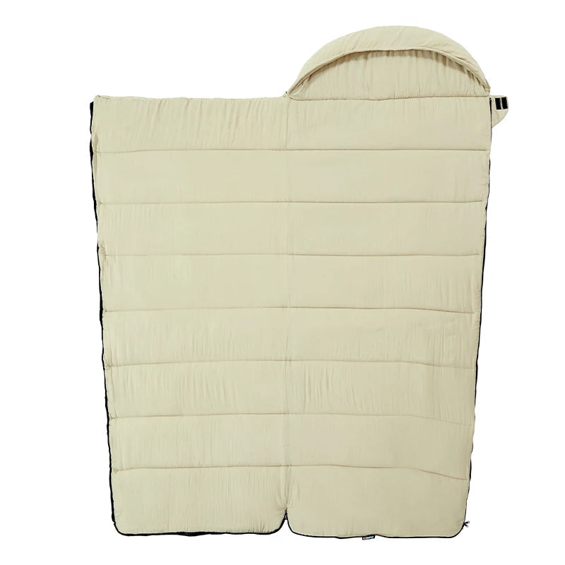 Sleeping Bag Portable Outdoor Camping Quilt Envelope Style Warm - Sandy Gold