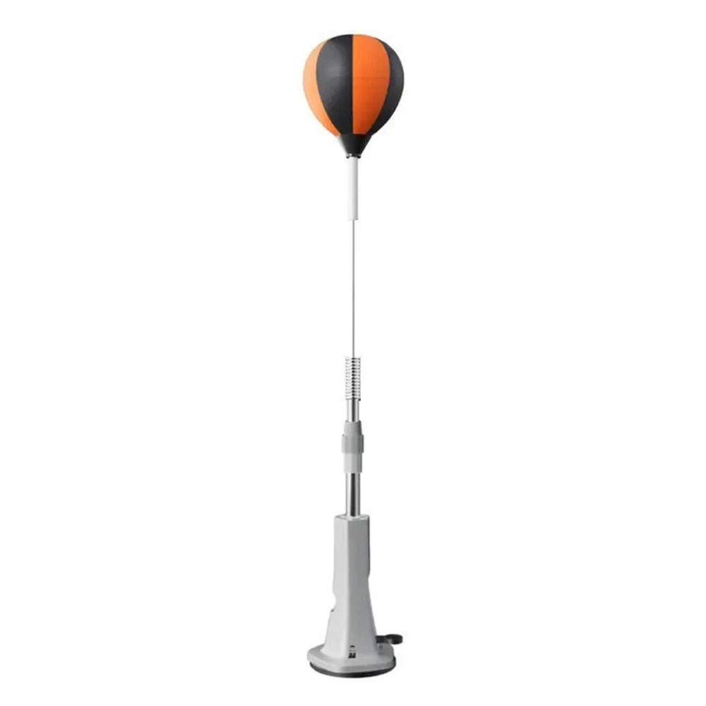 Punching Bag Set Adjustable Height Reflex Ball Stand Boxing Training Equipment for Home Fitness - Black Red