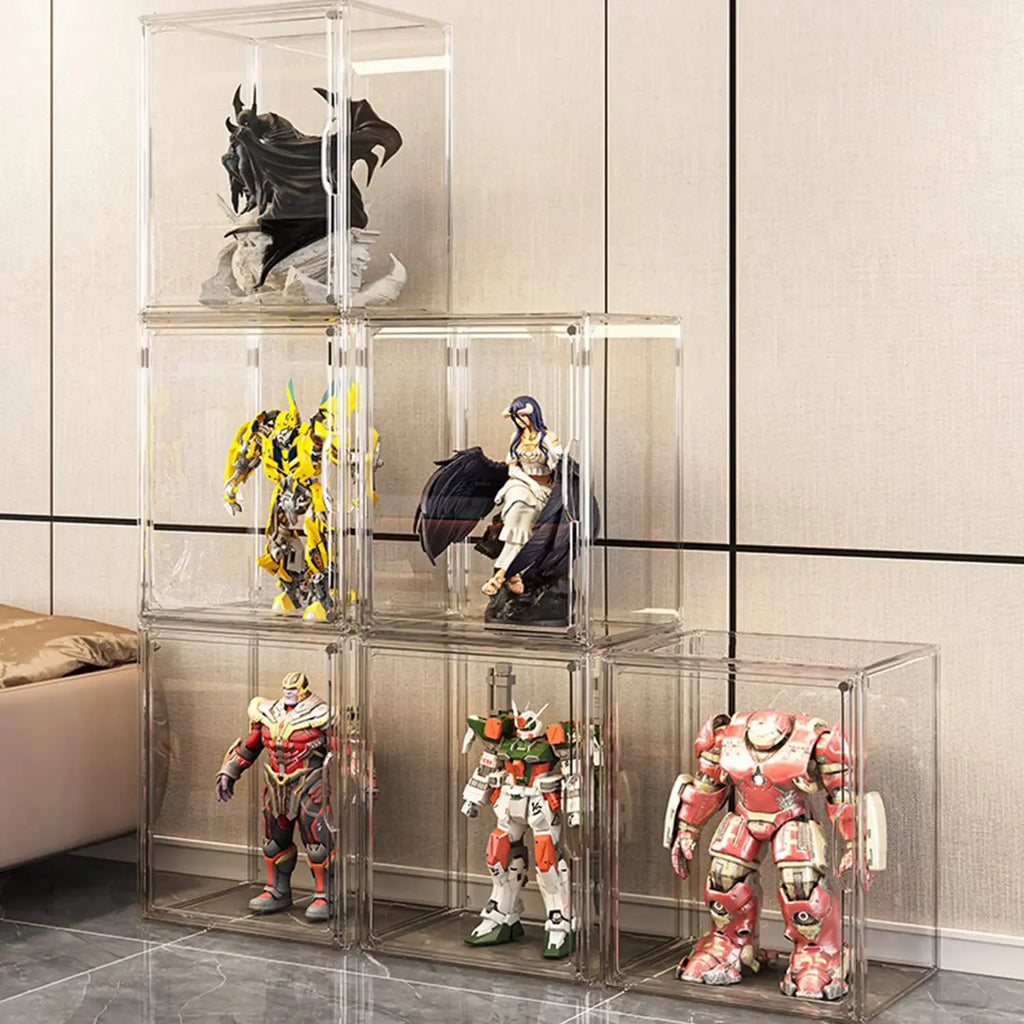 Acrylic Storage Display Box – XL Clear Stackable Organizer with Door - XL