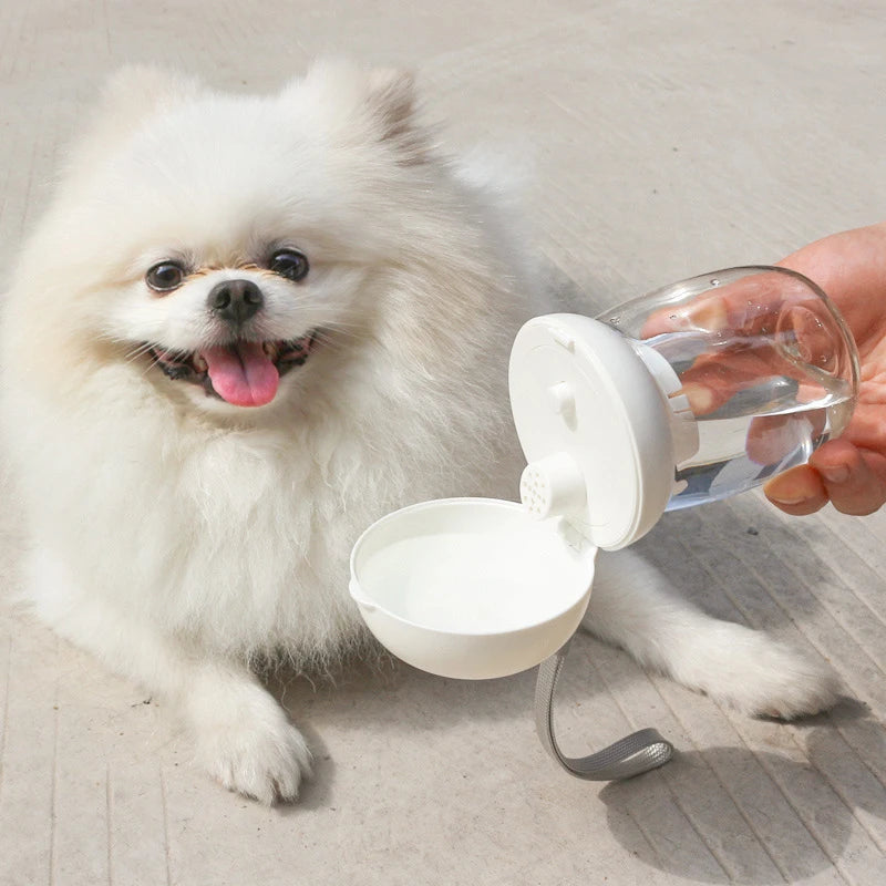 Pet Travel Bowl 500mL Collapsible 2 in 1 Food and Water Cup Portable Outdoor Feeder - Blue