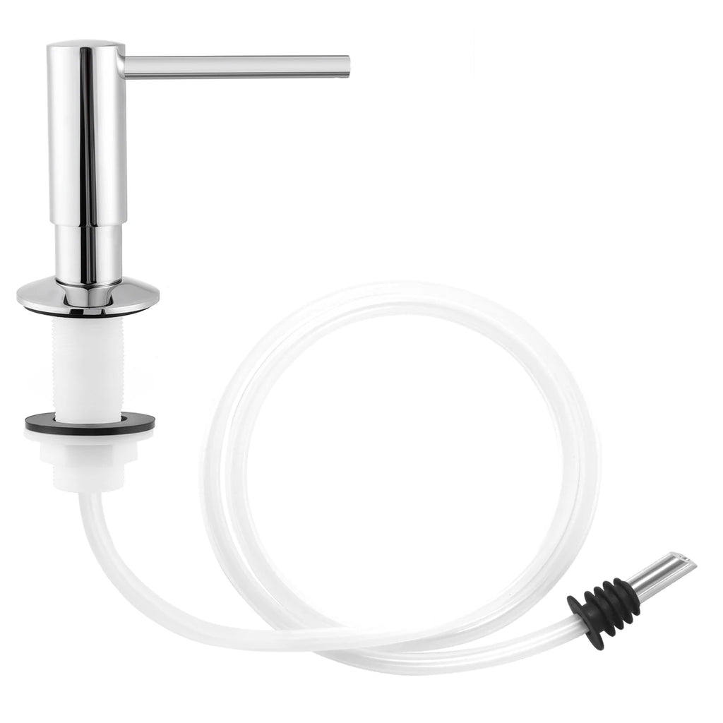 Black Kitchen Sink Soap Dispenser with 1m Extension Tube Brass Pump Built-In Liquid Soap Dispenser Kit
