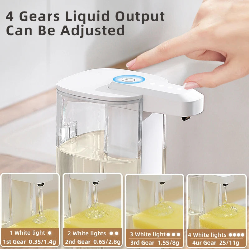 Automatic Soap Dispenser 500 mL Touchless Sensor Rechargeable Pump - Silver