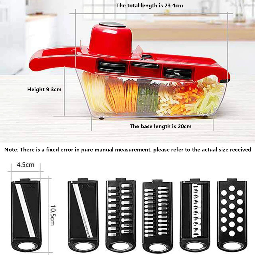 Multifunctional Vegetable Cutter Slicer Grater Potato Peeler Cheese Shredder – Blue