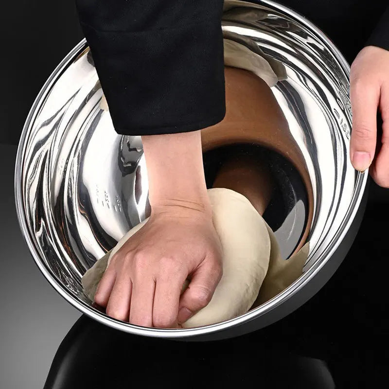 Salad Spinner Stainless Steel Manual Press Vegetable Dryer Washer Bowl – Silver