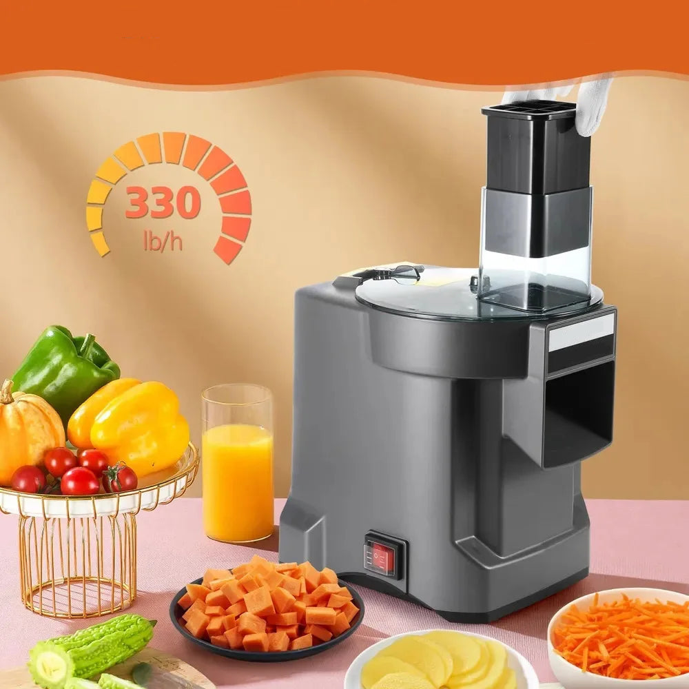 Electric Food Chopper 4 In 1 Automatic Vegetable Dicer Cutter - Gray