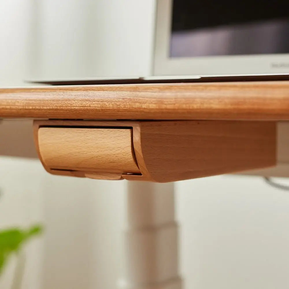 Hidden Under Desk Storage Drawer Self Adhesive Wooden Organizer for Office Desk Home Workspace – Bamboo