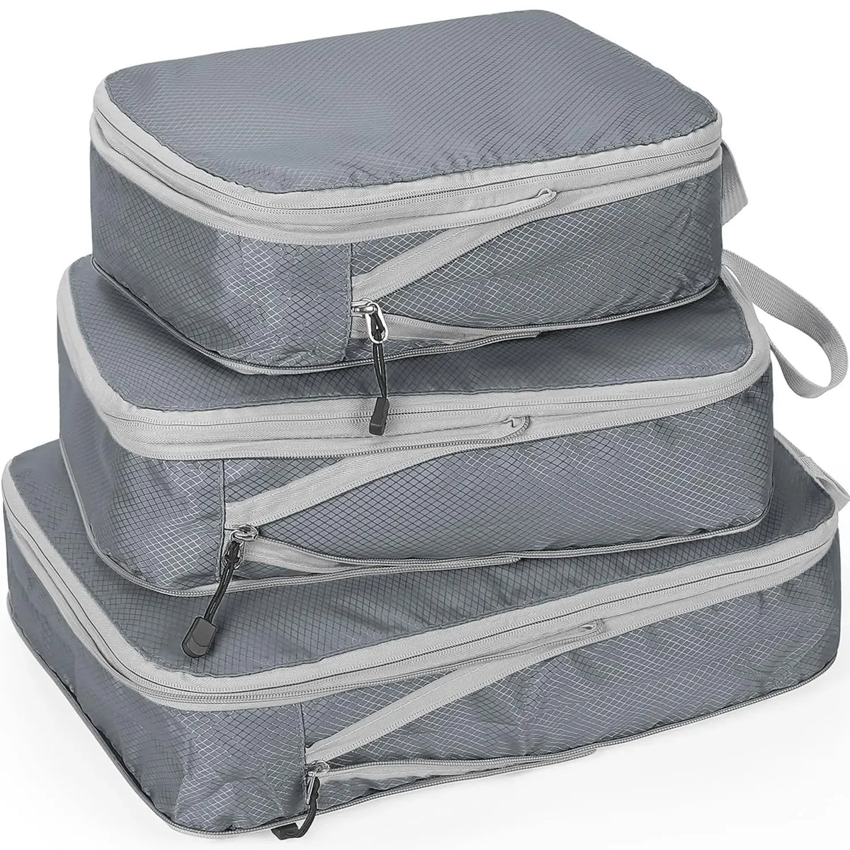 3PCS Set Travel Luggage Organizer Compression Packing Cubes for Carry on Luggage Large Capacity Suitcase Waterproof Storage Bags