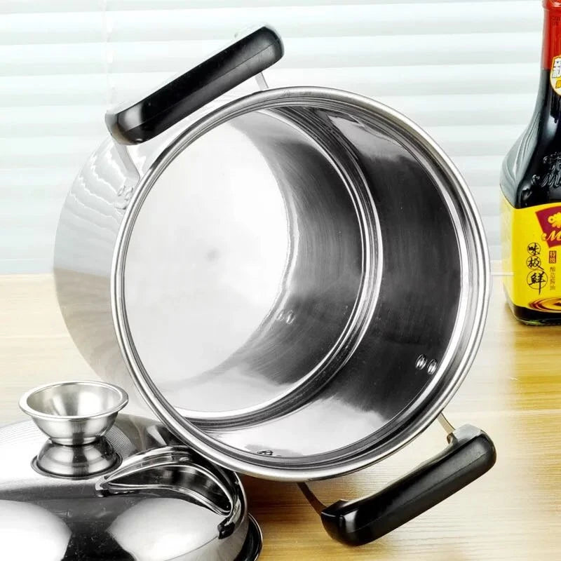 Soup Stock Pot 8.3L Stainless Steel Deep Cooking Pot with Lid – 24cm