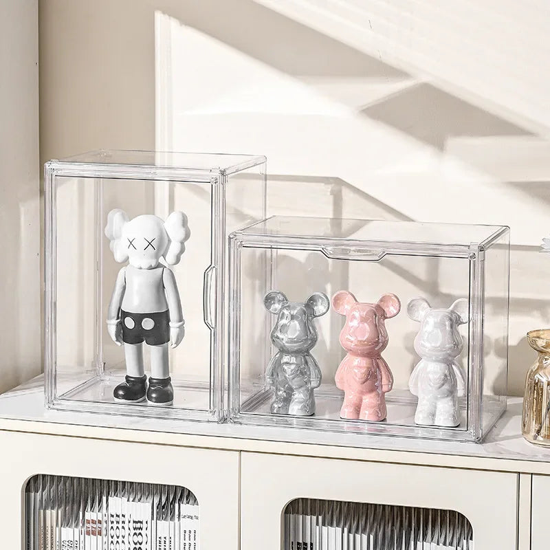 Acrylic Storage Display Box – Large Capacity Clear Organizer with Door - Medium