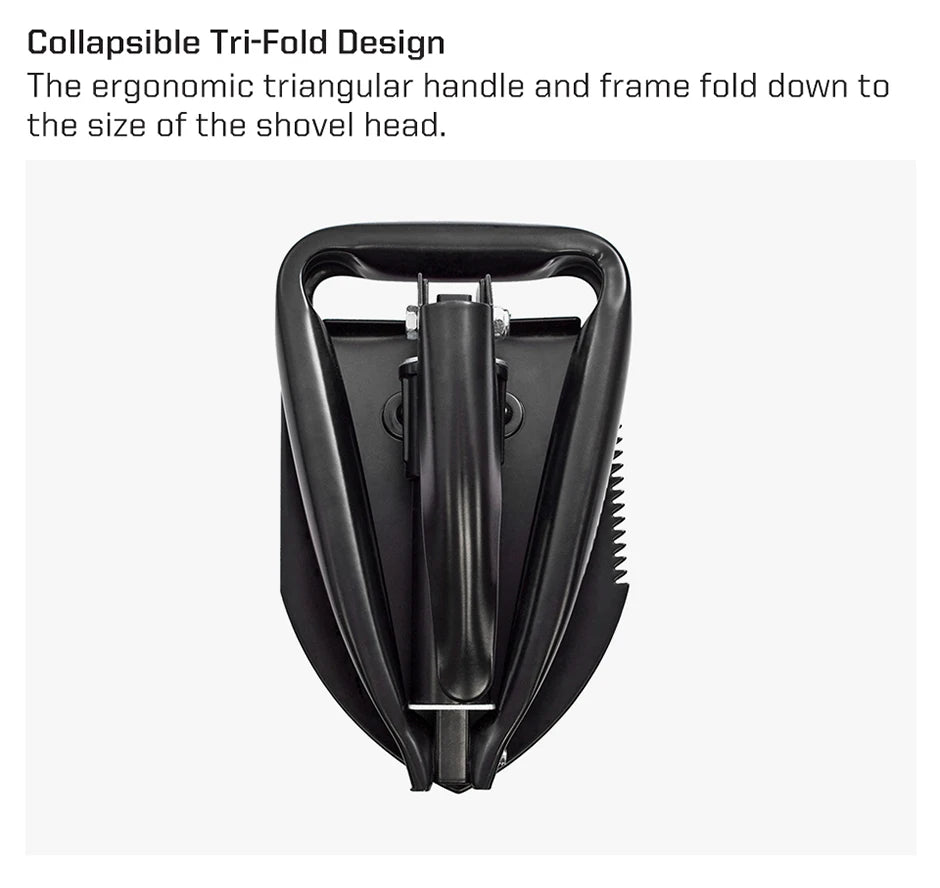 Folding Shovel Multitool – Heavy Duty Outdoor Entrenching Tool for Camping, Gardening & Survival