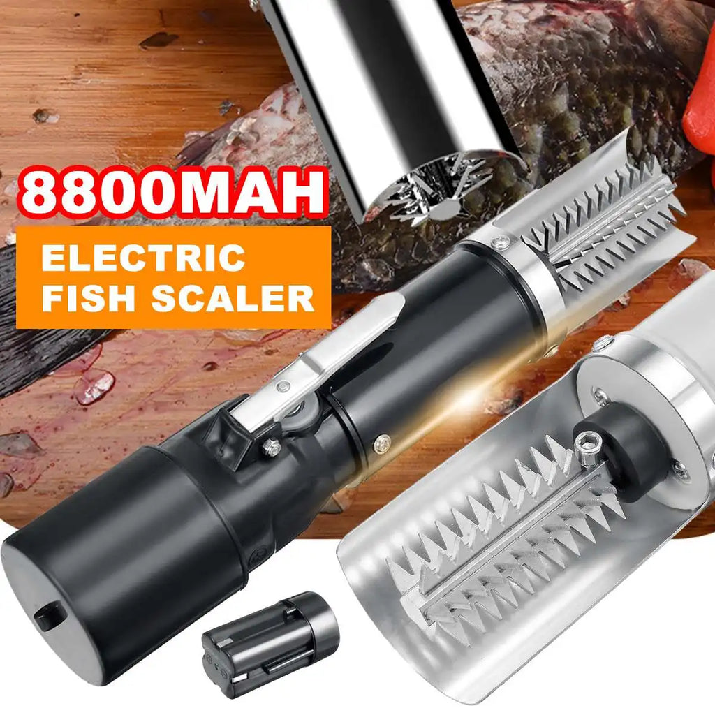 120W Rechargeable Electric Fish Scaler 8800mAh Portable Seafood Cleaner - Gray