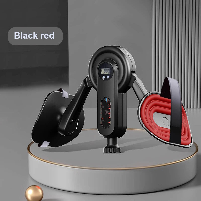 Pelvic Floor Muscle Trainer Leg Clamp Adjustable Inner Thigh Exercise Device - Black Red