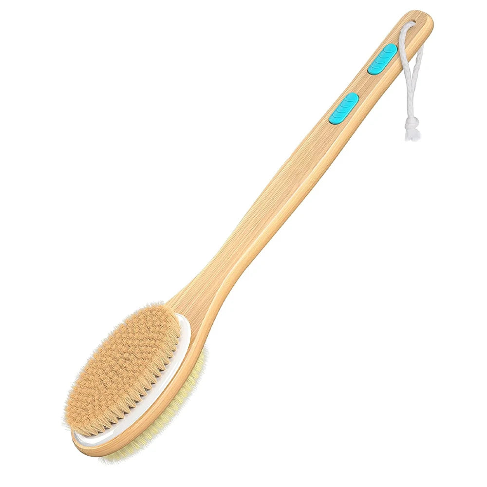 Shower Brush Dual Sided Long Handle Body Back Scrubber