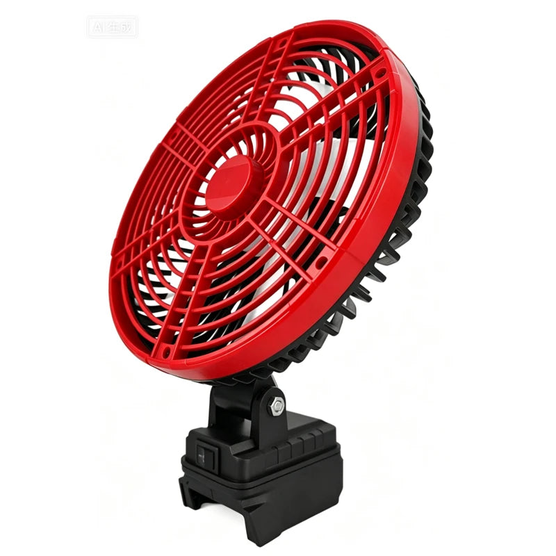 Cordless Camping Fan 8 Inch Brushless 18V with Dual USB Ports Skin Only - Red