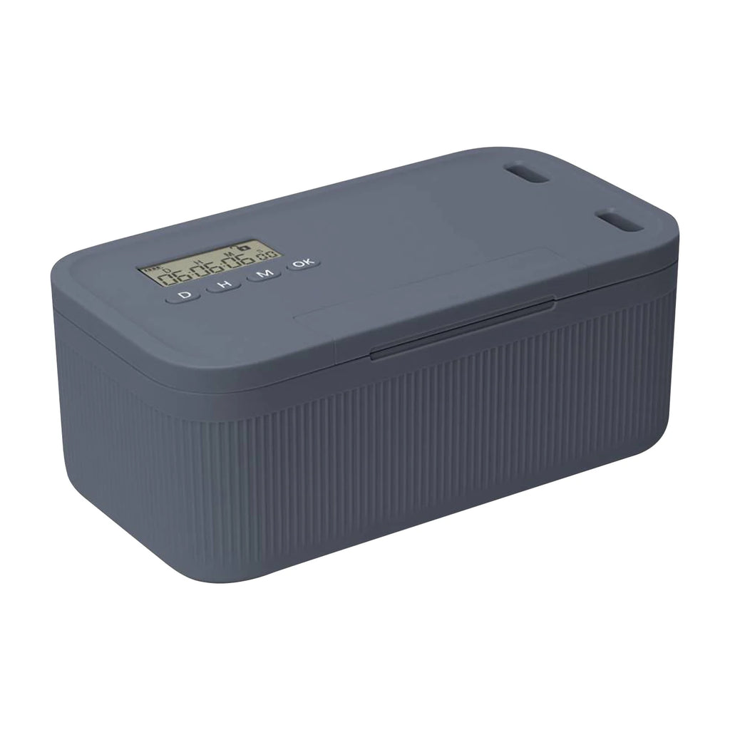Storage Box Portable Timed Lock Organizer 2.8L Multi-Function Phone Storage Case - Grey