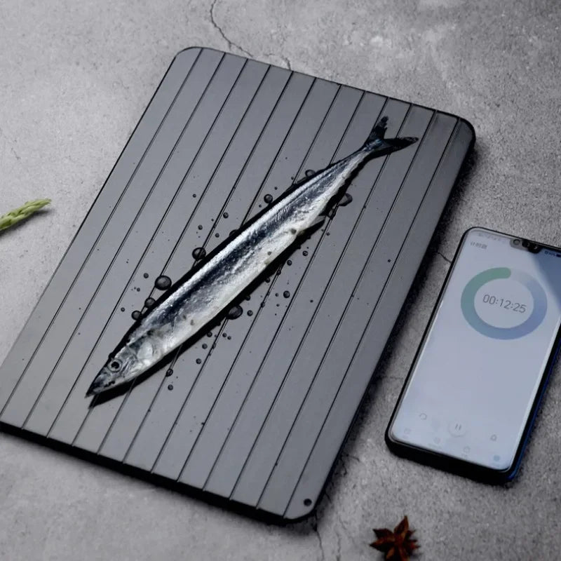 Defrost Tray 35.5cm Aluminium Fast Thaw Board Reusable Frozen Food Defrost Plate Kitchen Tool