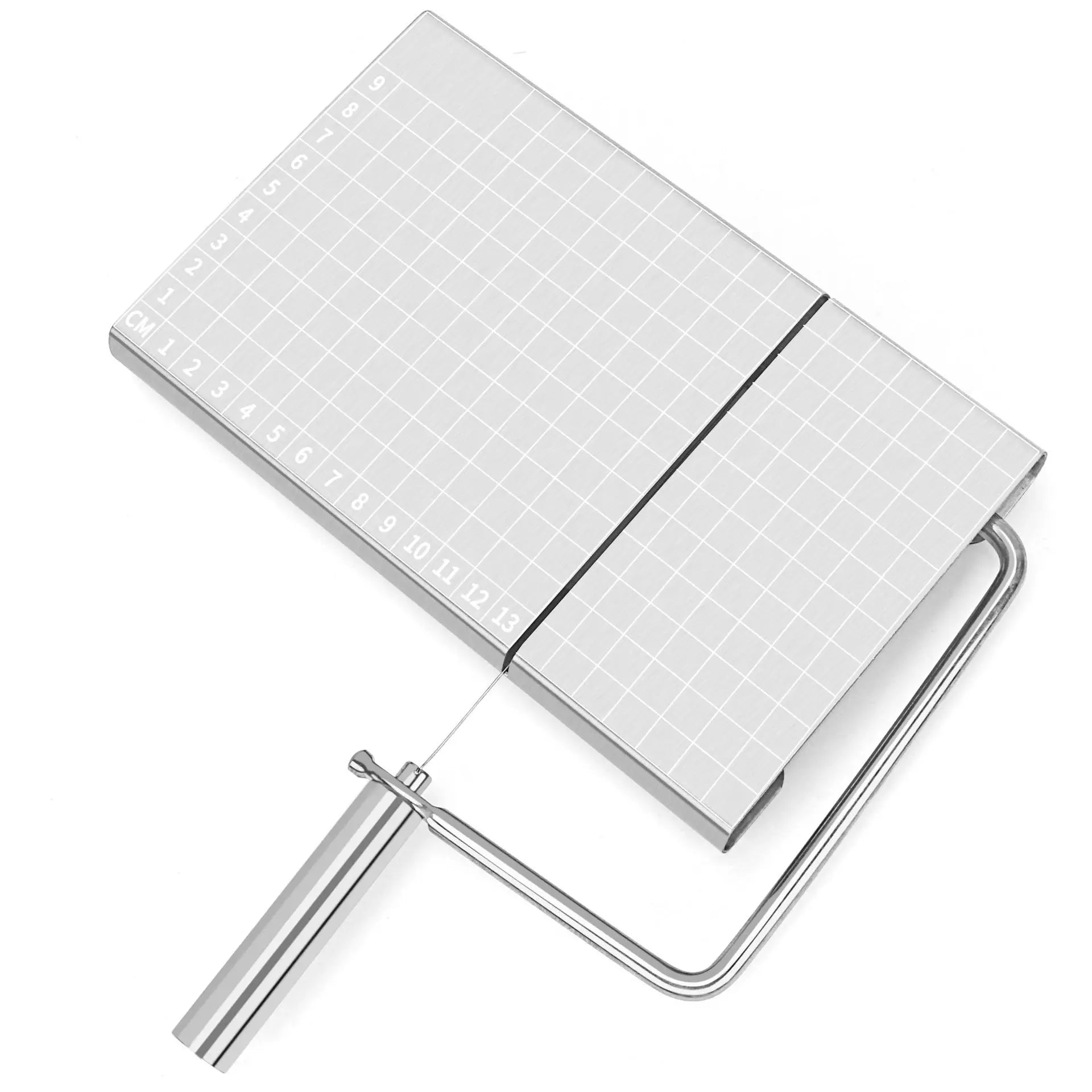 Stainless Steel Cheese Slicer with Measurement Board Wire Cutter for Cheese Butter and Sausage