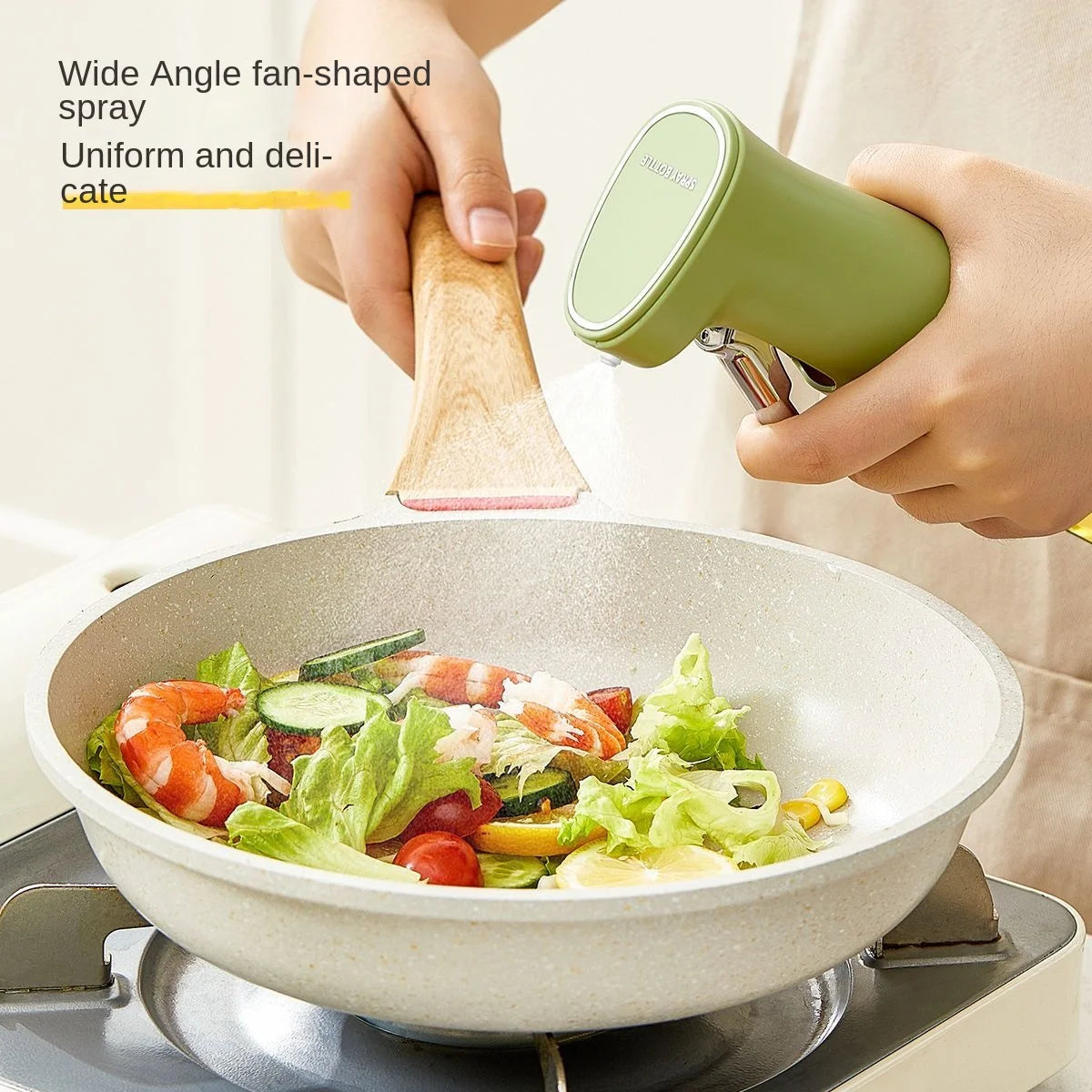 Oil Spray Bottle 240 mL Glass Cooking Oil Mister for Kitchen and BBQ - Yellow