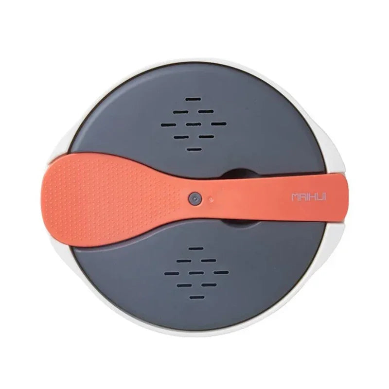 Microwave Rice Cooker Bento Lunch Box Food Steamer with Lid Portable Food Container – Orange
