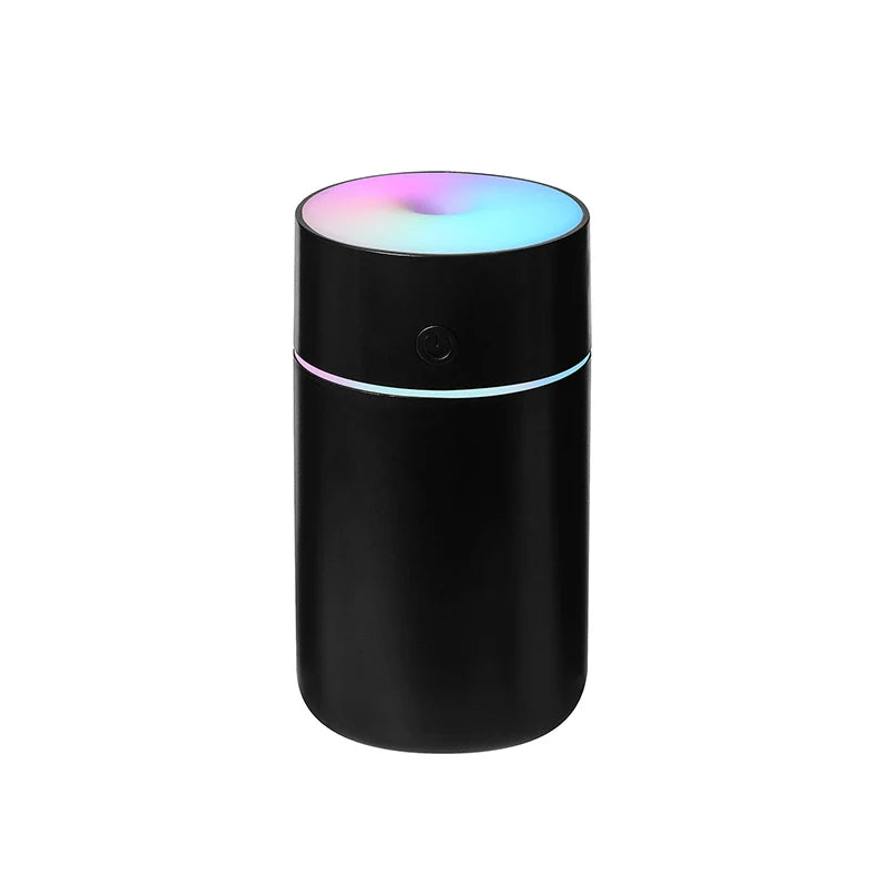 Portable Humidifier 230 mL USB Rechargeable Cordless Mist with Light - Black