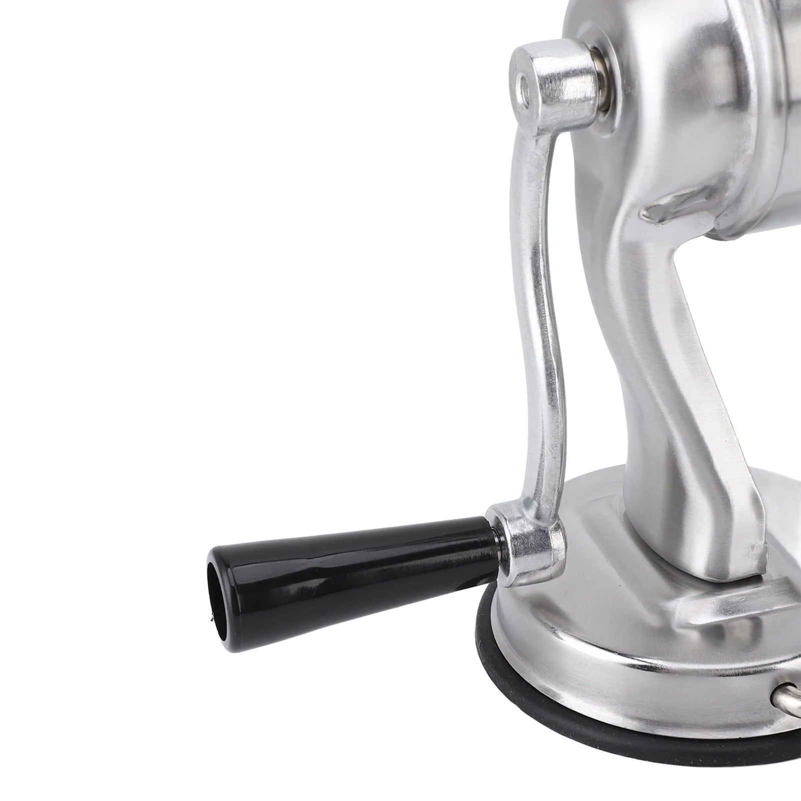 Manual Cheese Grater Stainless Steel Hand Crank Shredder with 5 Blades - Silver