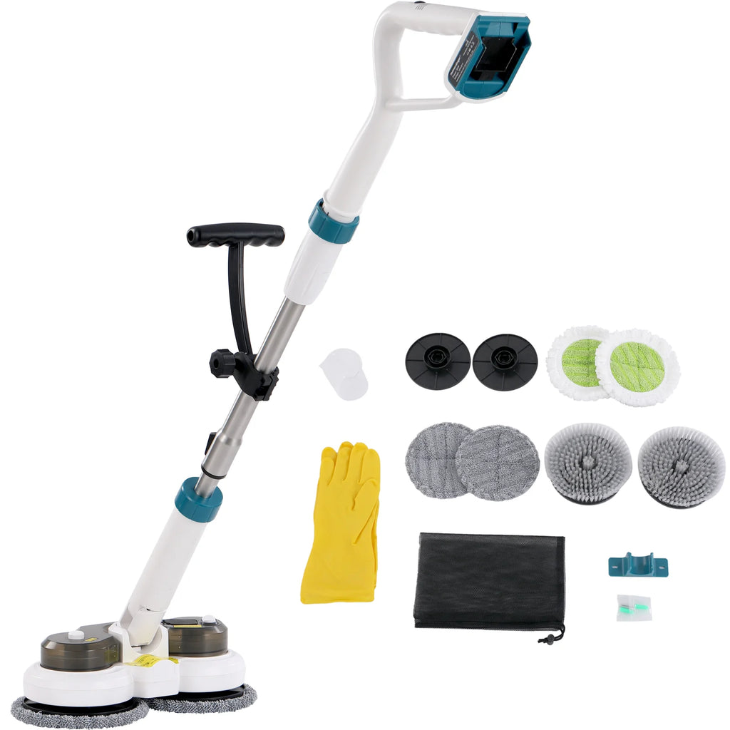 Electric Floor Mop 18V Automatic Spin Cleaning System with LED Light and Display Screen