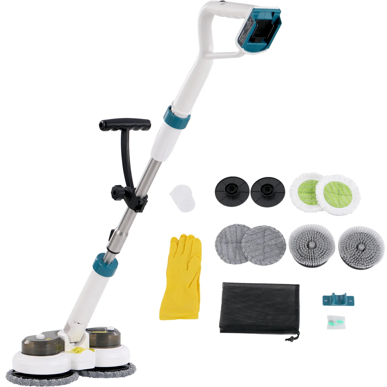 Electric Floor Mop 18V Automatic Spin Cleaning System with LED Light and Display Screen