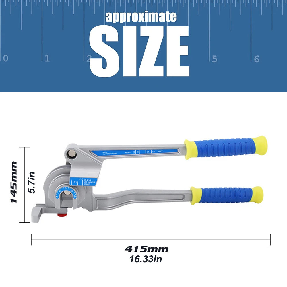 Tube Bender Tool Heavy Duty 3 in 1 180° Pipe Bending Tool for 6.35mm 9.52mm 12.7mm Tubing