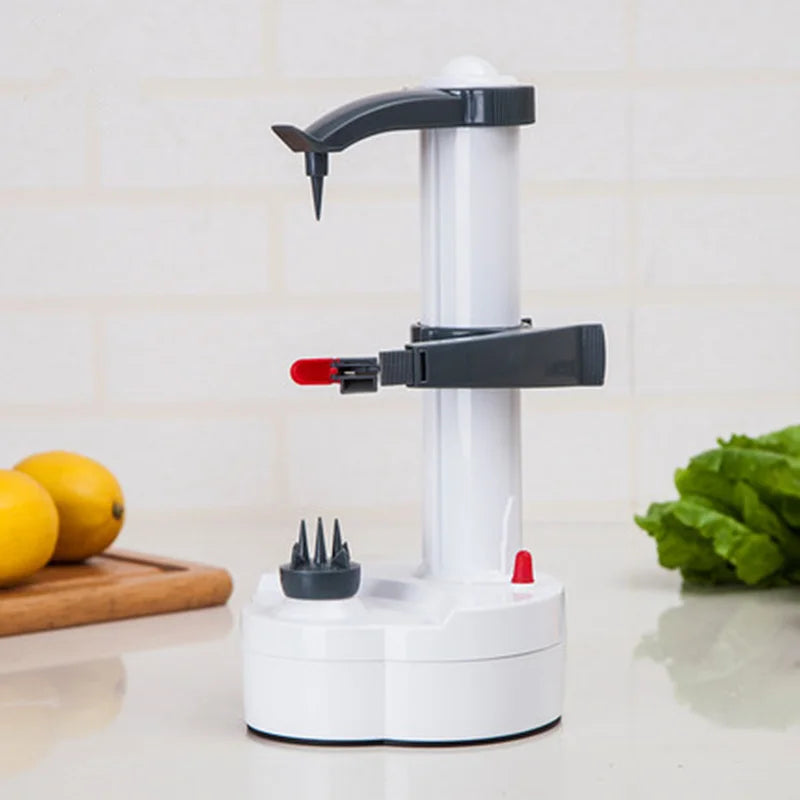 Electric Apple Peeler 28.5cm Automatic Fruit Vegetable Peeler Cutter Slicer - White