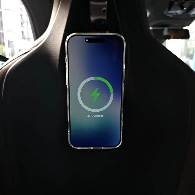 Car 15W Wireless Charging Holder Adjustable LED Seat Mount Phone Tablet Stand