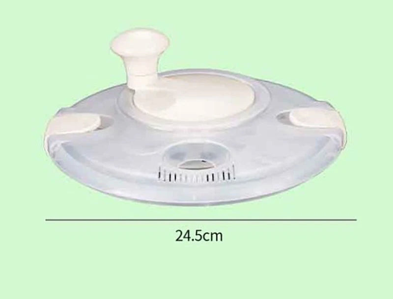 Stainless Steel Salad Spinner with Manual Spin Lid and Removable Drainer Basket