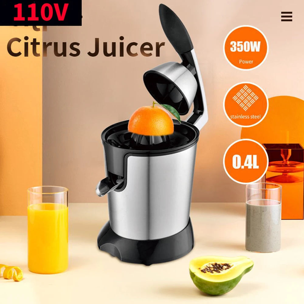 Electric Juicer Blender 400ml Portable Stainless Steel Fruit Mixer 200W - Black