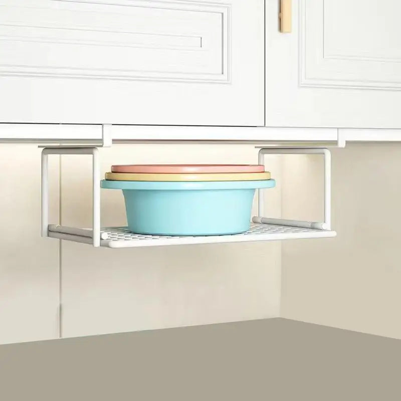 Under Shelf Storage Rack 32cm Slide In Metal Cabinet Basket Space Saving Organiser Shelf