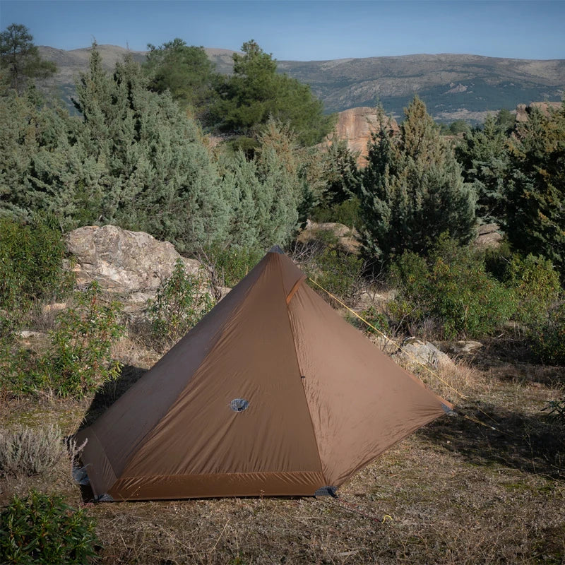Ultralight 1 Person 4 Season Trekking Tent 270x110x125cm Silnylon - Khaki