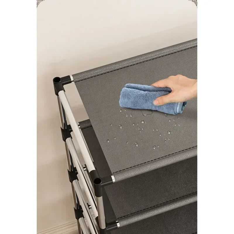 Shoe Rack 7 Layers Metal Footwear Storage Shelf Space Saving Home Stand
