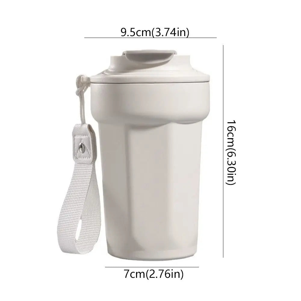 Stainless Steel Vacuum Insulated Coffee Tumbler with Lid Portable Thermal Travel Mug – Yellow