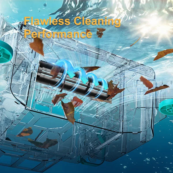 Solar Pool Skimmer Robot Automatic Surface Cleaner Cordless Floating Leaf Collector