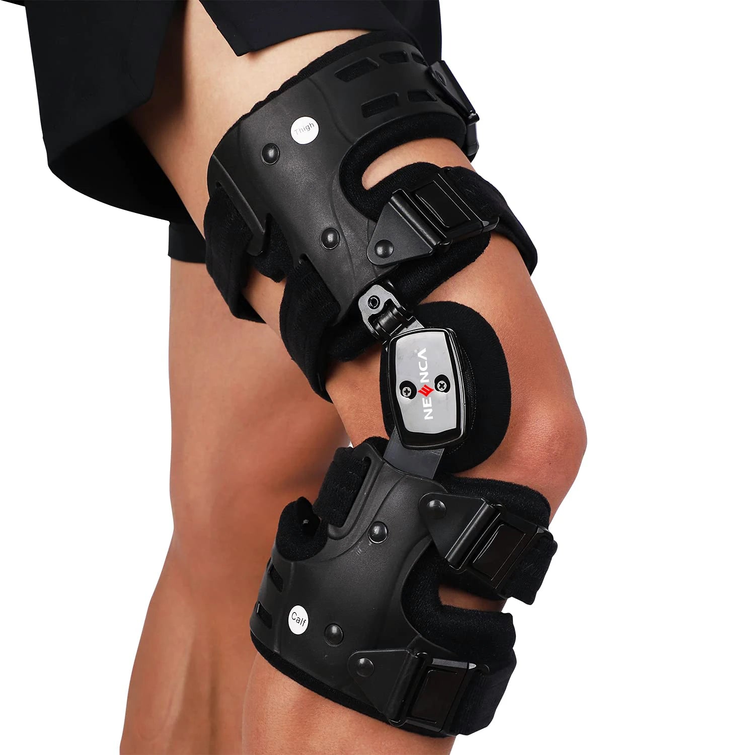 Adjustable Knee Brace Support Heavy Duty Hinged Stability Trainer for ACL Meniscus Joint Protection - Right
