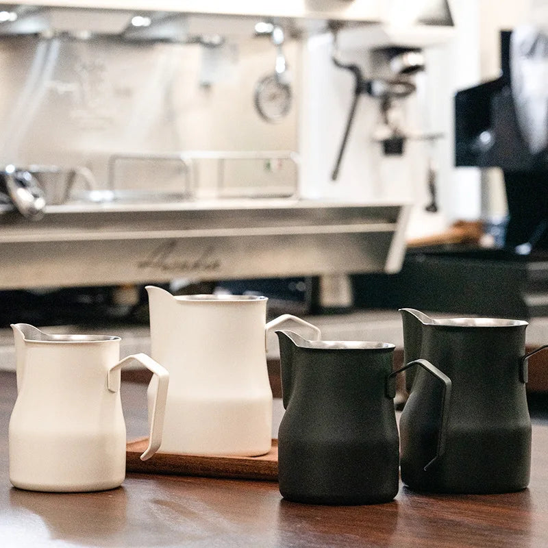 Milk Frothing Pitcher 450 mL Stainless Steel Measuring Jug with Pouring Spout for Coffee Preparation