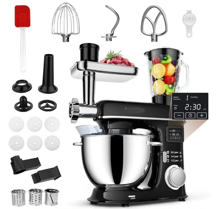 Stand Mixer 8L Multifunction Electric Dough Kneader Meat Grinder Blender Machine – Black
