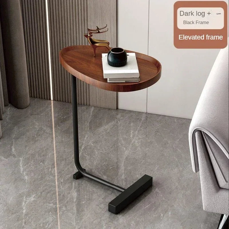 Coffee Table 62cm Side Cabinet Carbon Steel Frame Bedside Table – Brown