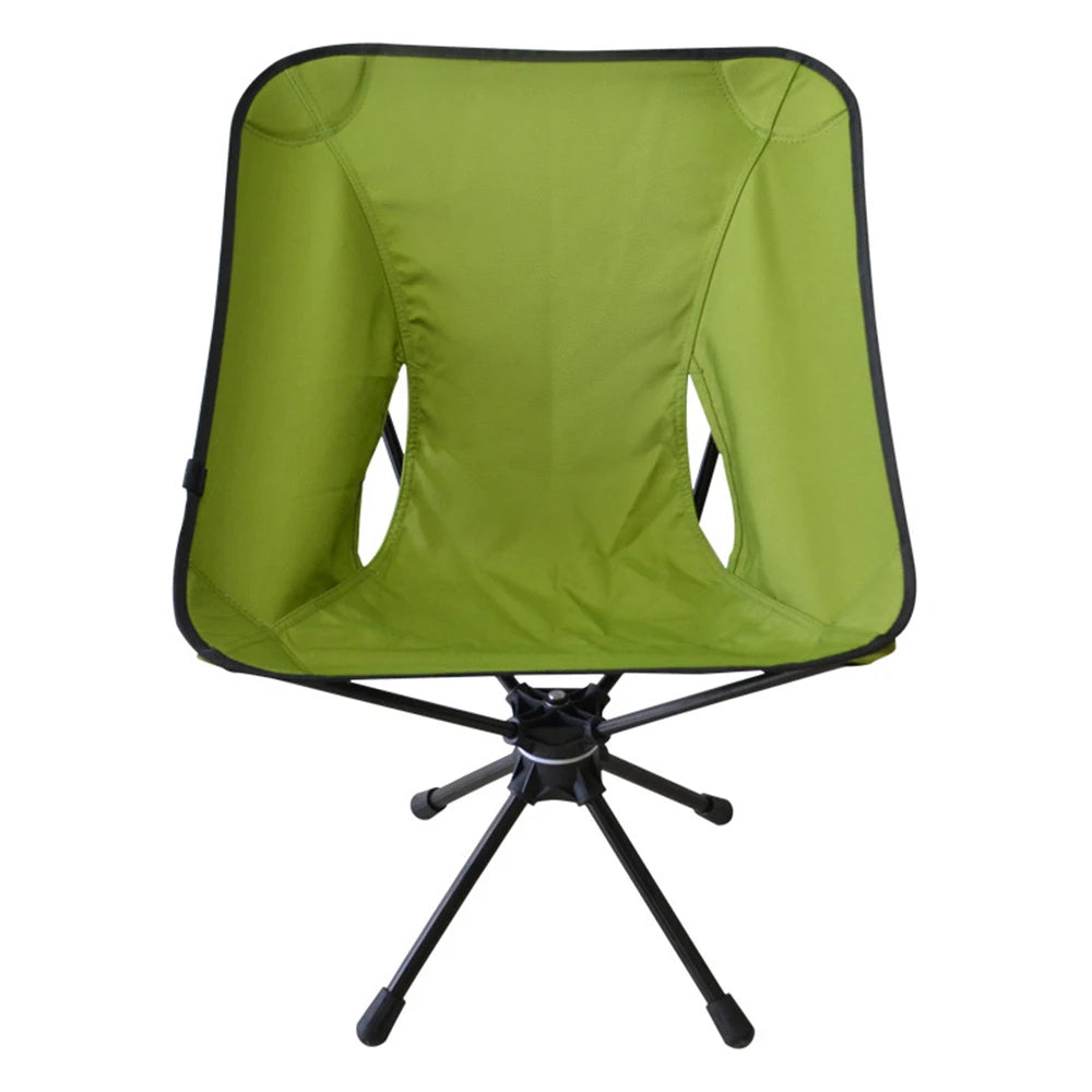 Camping Folding Chair Portable Swivel Seat Lightweight Outdoor Chair with Carry Bag Green