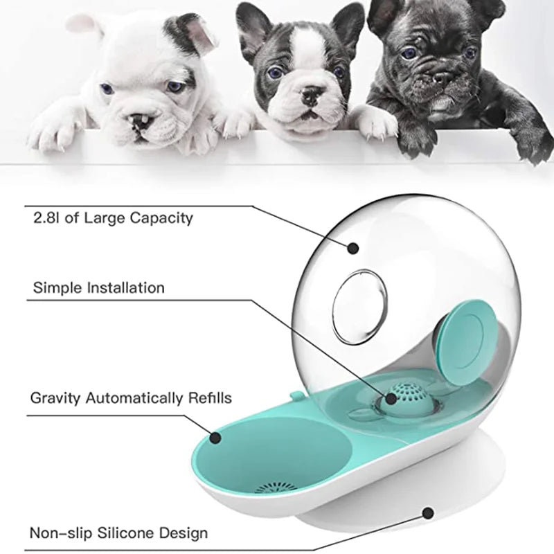 Pet Water Fountain 2.8L Automatic Drinking Bowl Detachable Design for Cats and Dogs - Pink