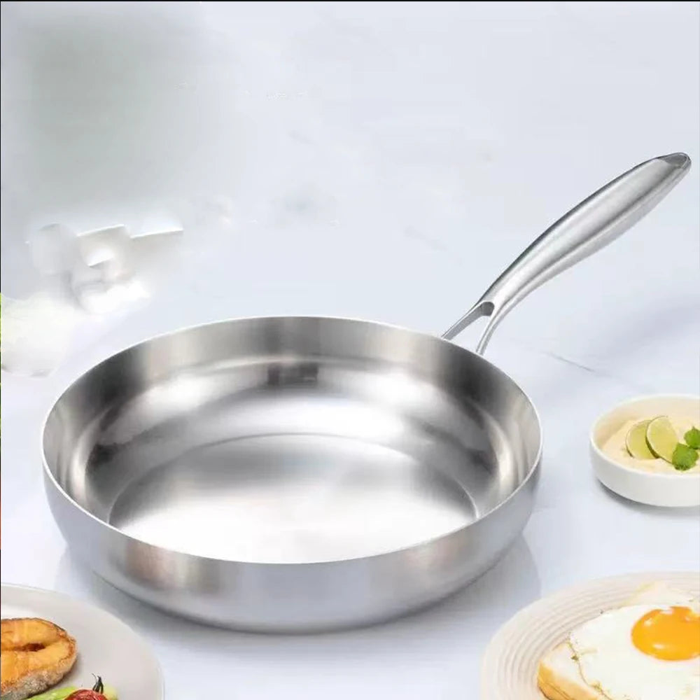 Frying Pan 26cm 316 Stainless Steel Wok Induction and Gas Compatible