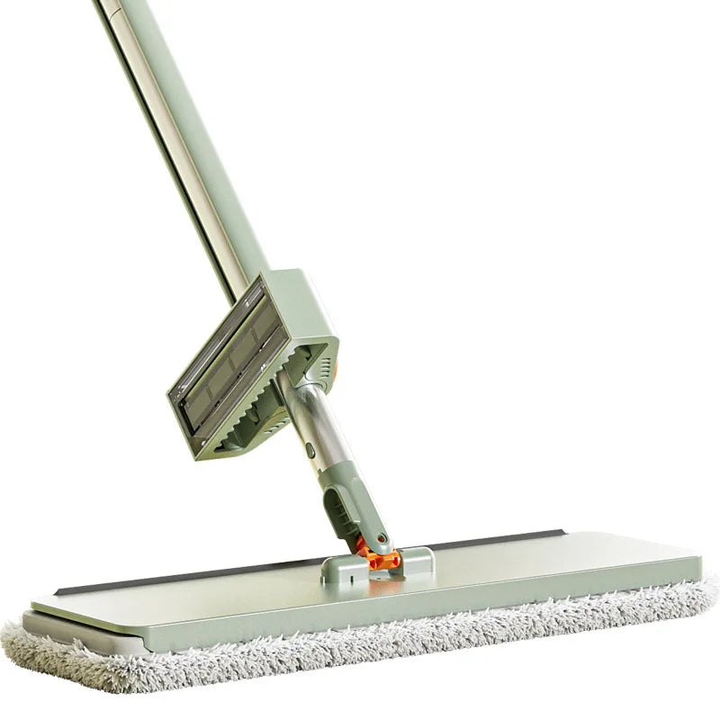 Flat Mop Hand Wash Free Microfiber Floor Cleaner Rotating Wet Dry Cleaning Tool 36cm 1 Cloth