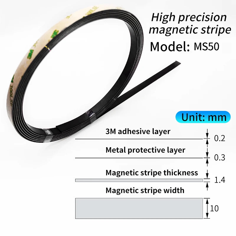 Digital Readout System 7m Tape 2 Axis Displacement Display 0.01mm Resolution Position Measurement Kit