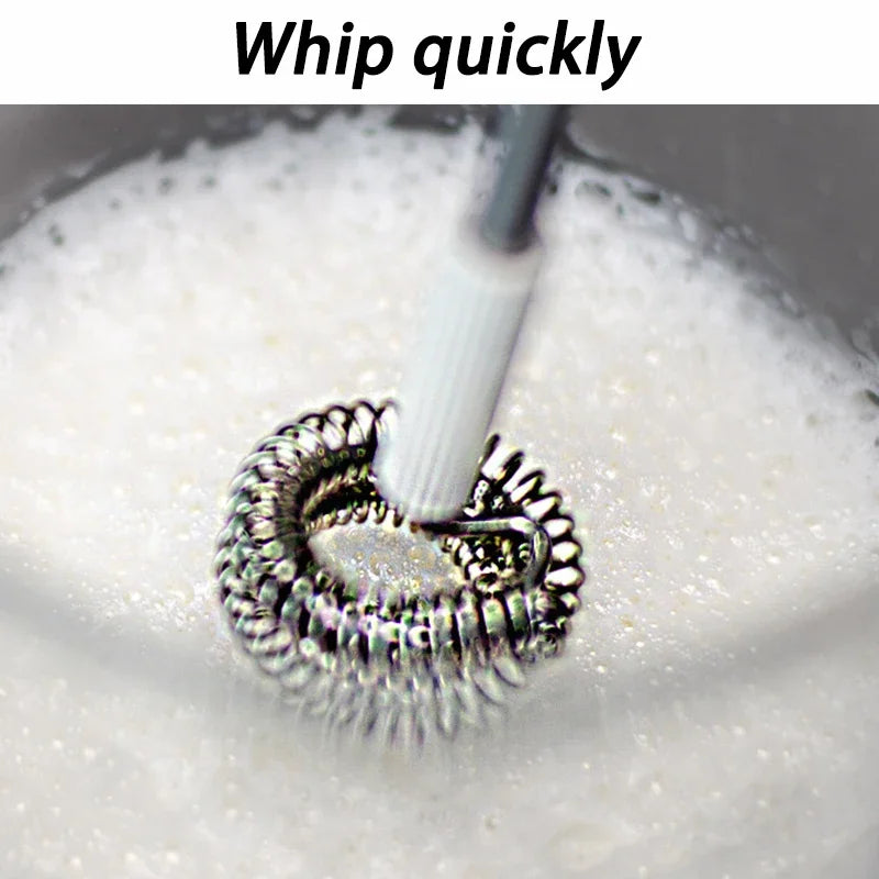 Electric Milk Frother 5W Rechargeable Stainless Steel Whisk Portable Kitchen Mixer