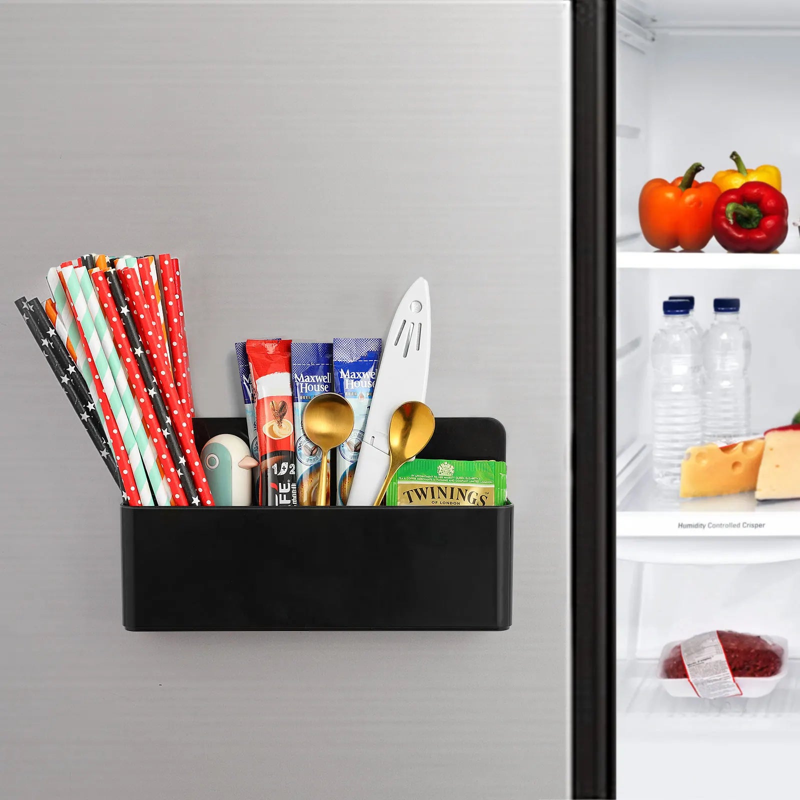 Magnetic Marker Holder 21cm 3 Slot Dry Erase Pen Organiser Durable Storage Rack - White