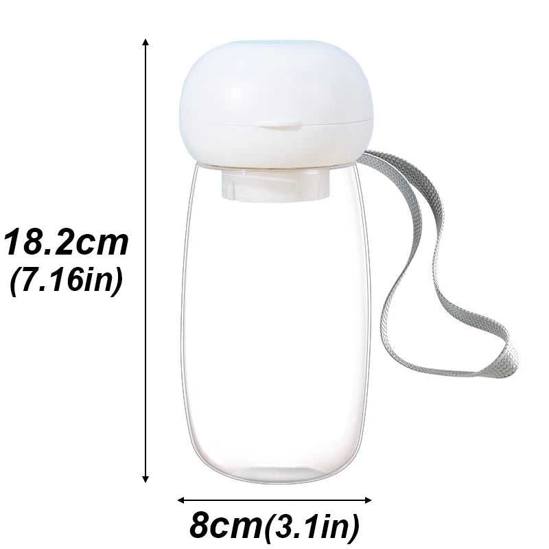 Pet Travel Bowl 500mL Collapsible 2 in 1 Food and Water Cup Portable Outdoor Feeder - White