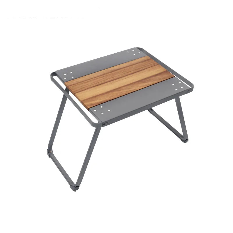 Camping Folding Table Portable Aluminum Alloy Picnic Beer Table - Grey